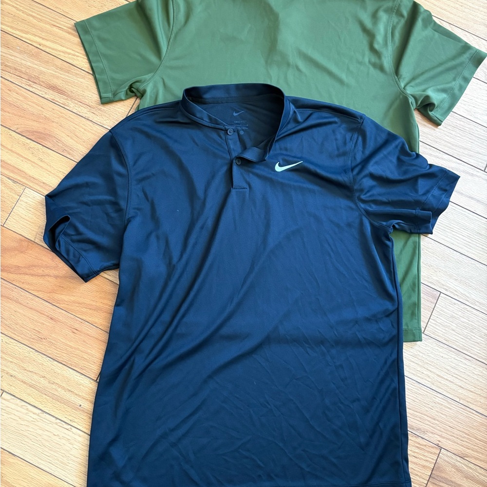 Nike Men’s Black Polo with Olive Accent